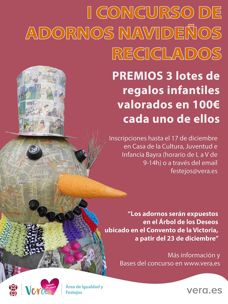 El Ayuntamiento de Vera pone en marcha el I Concurso de Adornos Navideños Reciclados