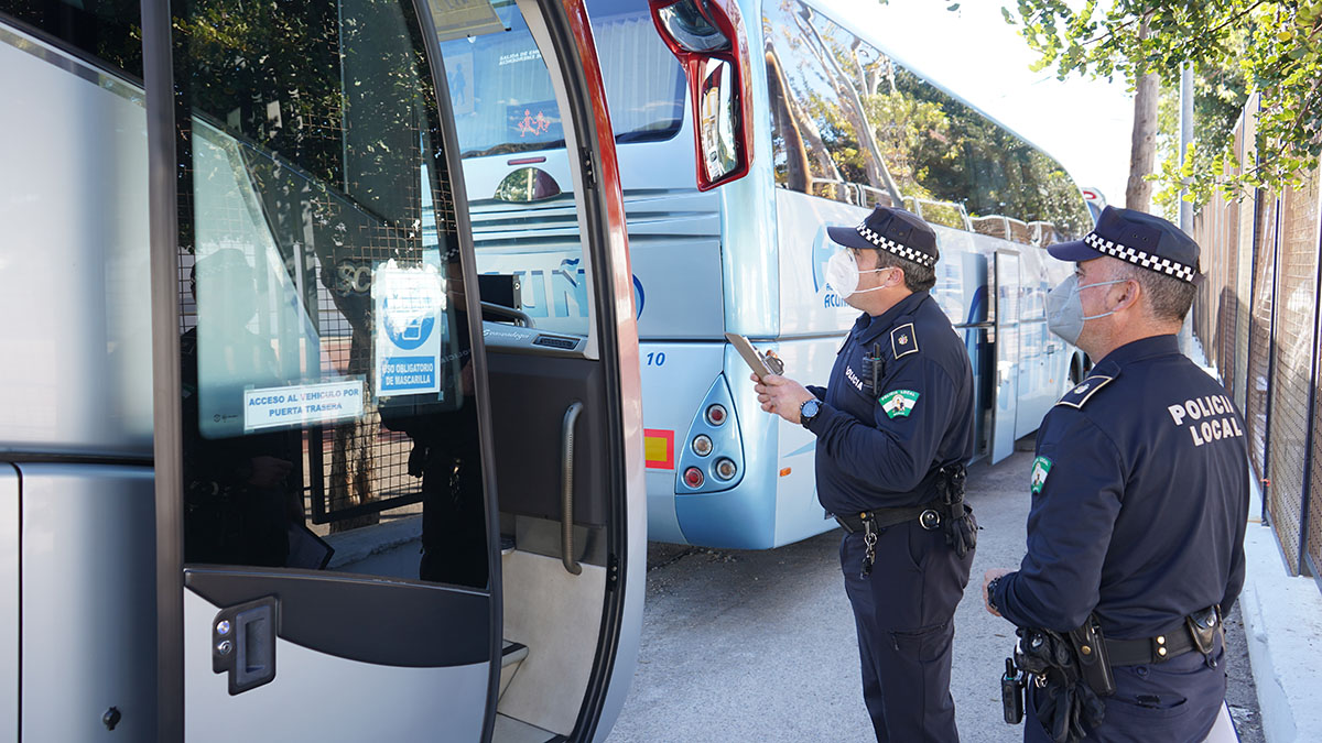 Vigilancia transporte escolar Policía Local Berja