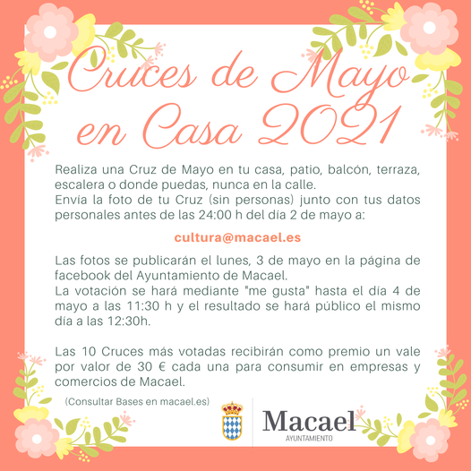 El Ayuntamiento de Macael anima a los vecinos a participar en el concurso 'Cruces de Mayo en Casa'