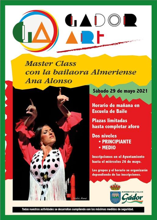 'Gádor Art' presenta la Masterclass de Flamenco con la bailaora almeriense Ana Alonso