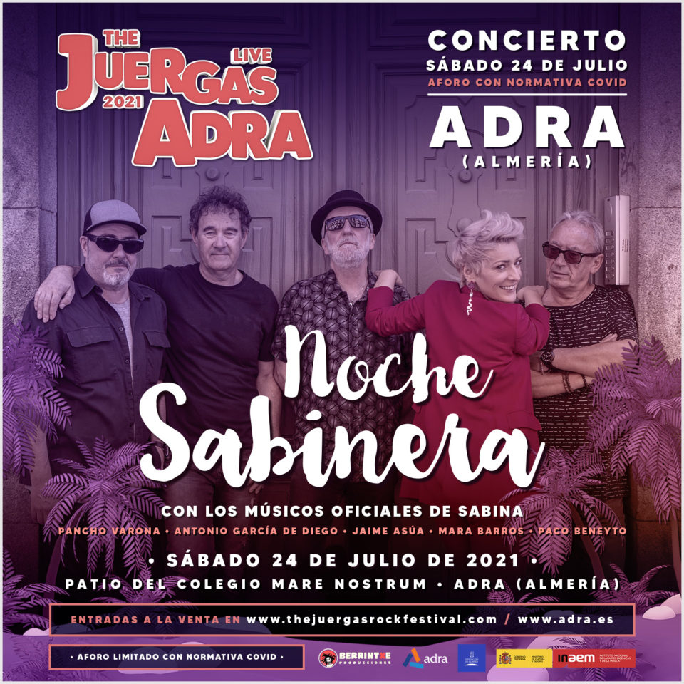 210720 'Noche Sabinera' actúa el sábado 24 de julio - 'The Juergas Live Adra 2021'